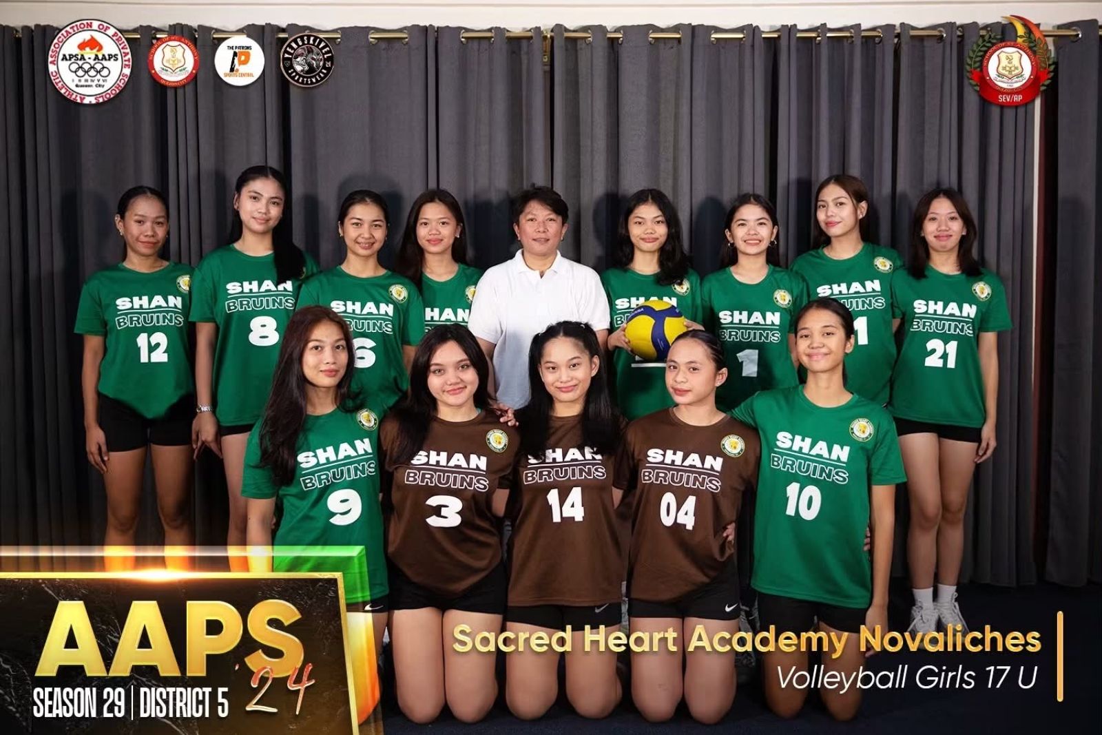 The Sacred Heart Academy Novaliches 17U Girls volleyball team, S29 AAPS